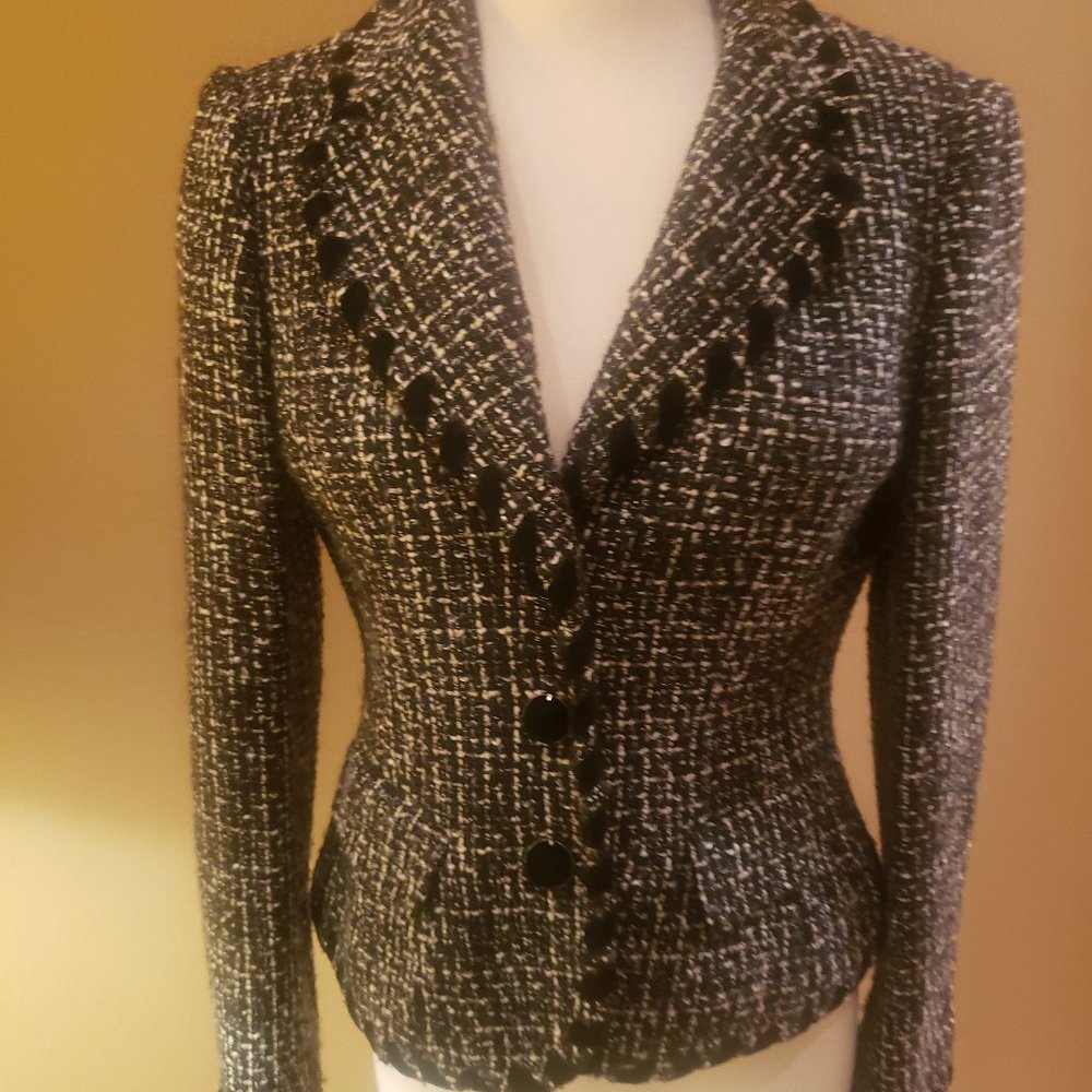 Jones New York Signature Black & Cream Jacket